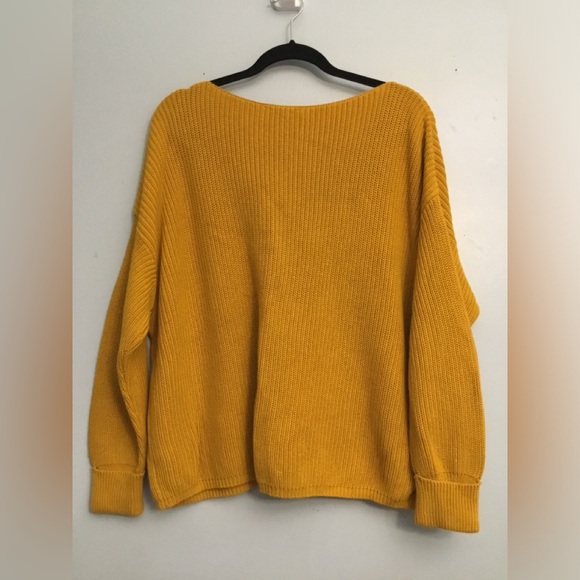 French Connection Mustard Crew Neck Sweater - Picture 2 of 15